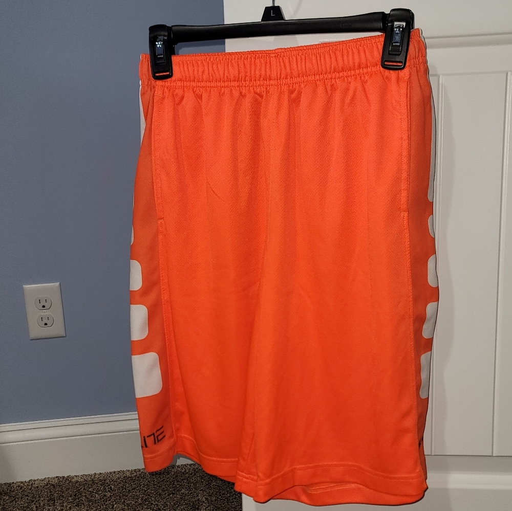 Youth Large Nike dry fit shorts orange/white